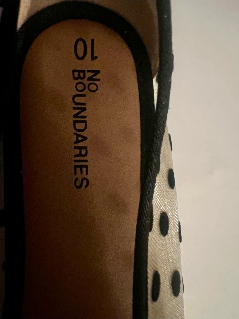 NWT No Boundaries Polka Dot Ballet Flats Size 10 - Picture 5 of 15